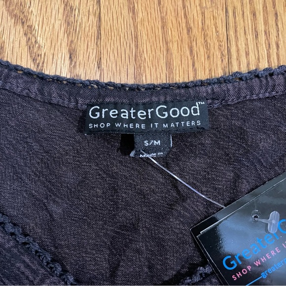 Greater Good ~ Earth & Sky Ombré Embroidered, Sequined, Beaded Boho Top - Picture 7 of 14